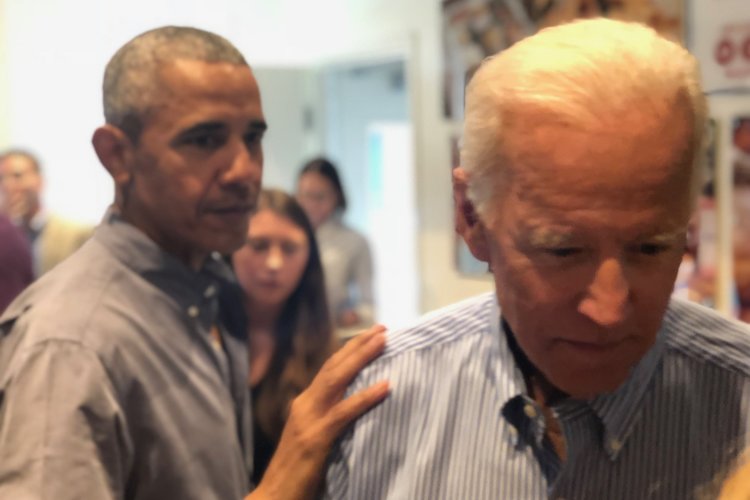 Obama and Biden at Dog Tag