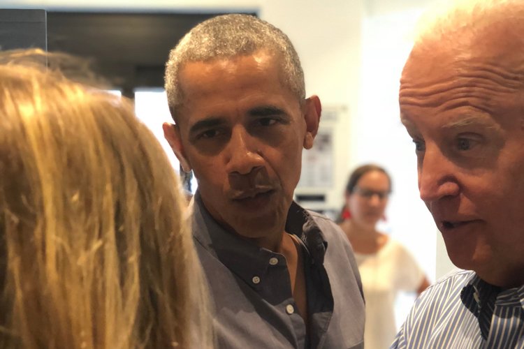 Obama and Biden at Dog Tag